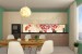 Wall murals for a kitchen art leaves orange gamut