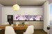 Photo murals for a kitchen art leaves purple gamut