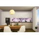 Photo murals for a kitchen art leaves purple gamut