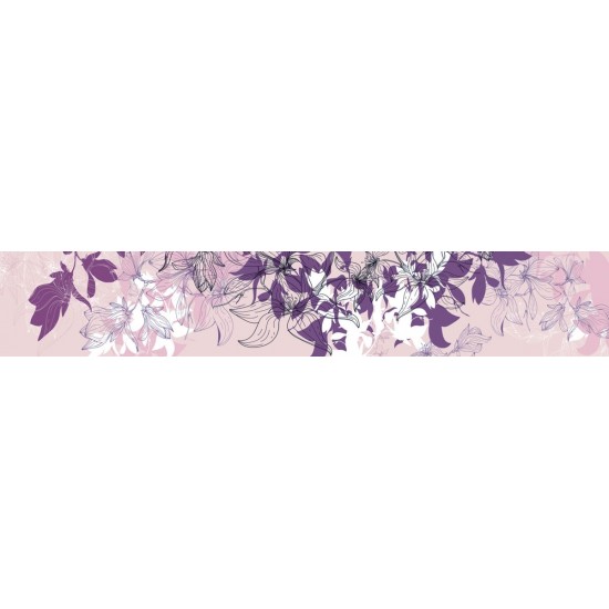 Photo murals for a kitchen art leaves purple gamut