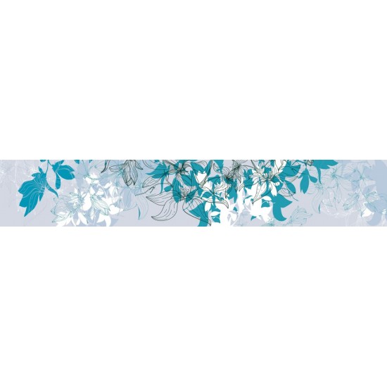 Wall murals for a kitchen art leaves blue gamut