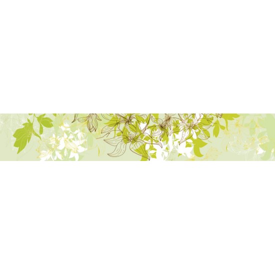 Photo mural for a kitchen art leaves green gamut  