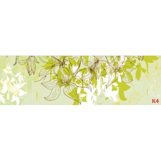Photo mural for a kitchen art leaves green gamut  