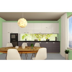 Photo mural for a kitchen art leaves green gamut  