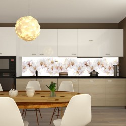 Photo mural for a kitchen spring colour