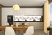 Photo mural for a kitchen spring colour