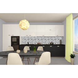 Wall murals for a kitchen graphic black and white