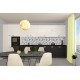 Wall murals for a kitchen graphic black and white Wall murals for a kitchen graphic black and white
