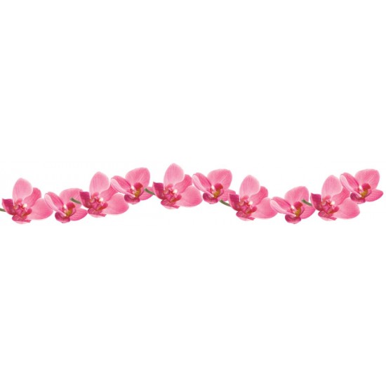 Wall murals for a kitchen garland from pink orchids Wall murals for a kitchen garland from pink orchids