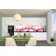 Wall murals for a kitchen garland from pink orchids Wall murals for a kitchen garland from pink orchids