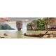 Wall mural beautiful lagoon with sea and boats maxi size Wall mural beautiful lagoon with sea and boats maxi size