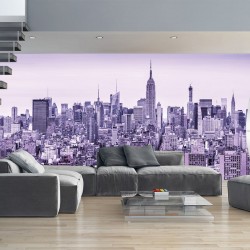 Photo wall daily panorama of New York Manhattan maxi size in 2 colors