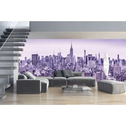 Photo wall daily panorama of New York Manhattan maxi size in 2 colors