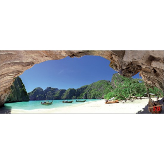 Wall murals maxi lagoon with boats and scale Wall murals maxi lagoon with boats and scale