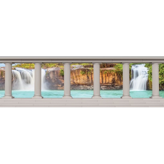 Wall mural beautiful waterfalls with columns maxi size Wall mural beautiful waterfalls with columns maxi size