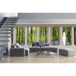 Wall mural colorful forest and columns maxi size