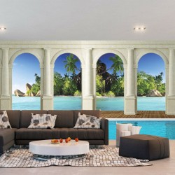 Wallpapers maxi columns with water view sea island