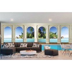 Wallpapers maxi columns with water view sea island Wallpapers maxi columns with water view sea island