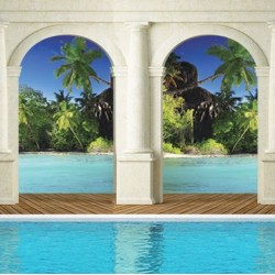 Wallpapers maxi columns with water view sea island