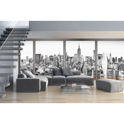 Wall mural daily view of New York black and white window maxi