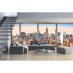 Wall mural daily view of New York color window maxi