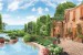 Wall mural maxi size combination beautiful view sea and garden