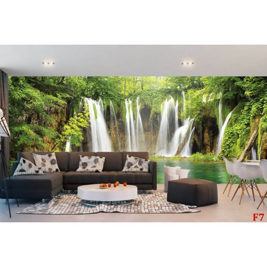 Wall mural Forest waterfall curtain maxi Wall mural Forest waterfall curtain maxi