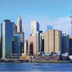 Wall mural maxi panorama of Manhattan with the Statue of Liberty