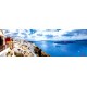 Wall mural maxi beautiful view Santorini buildings and sea