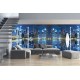 Wall murals mirror view of night city lights maxi size Wall murals mirror view of night city lights maxi size