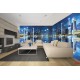 Wall murals mirror view of night city lights maxi size Wall murals mirror view of night city lights maxi size