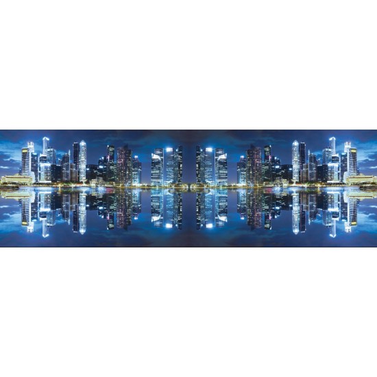 Wall murals mirror view of night city lights maxi size Wall murals mirror view of night city lights maxi size